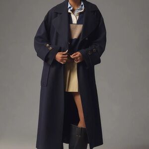 By Anthropologie Wool Blend Oversized Coat